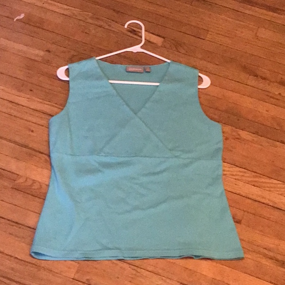 Blue Croft & Barrow tank top.
